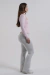 Top Decote Quadrado Manga Longa Rosa Bebê