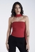 Tube Top com Echarpe Vermelho Cherry