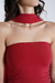 Tube Top com Echarpe Vermelho Cherry - Zaleski