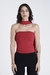 Tube Top com Echarpe Vermelho Cherry