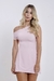 Vestido Assimétrico com Short Rosa bebê