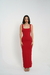 Vestido Longo Costas Abertas Vermelho Cherry - Zaleski