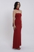 Imagem do Vestido Tomara que Caia com Lenço Vermelho Cherry