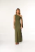 Vestido Longo Assimétrico com Amarração no Braço - Zaleski