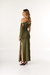 Vestido Longo Assimétrico com Amarração no Braço