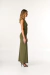 Vestido Longo Assimétrico com Amarração no Braço - Zaleski