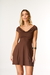 Vestido de Detalhe Torcido no Busto com Short - Zaleski