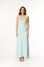 Vestido Longo com Gola Boba e Costas em Decote Cruzado - comprar online