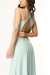 Vestido Longo com Gola Boba e Costas em Decote Cruzado - comprar online