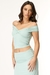 Top ombro a ombro com detalhe torcido no busto - comprar online