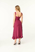 Vestido Midi Evasê com Babados