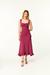 Vestido Midi Evasê com Babados - comprar online