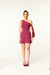 Vestido Curto Assimétrico de Amarração no Braço com Short