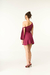 Vestido Curto Assimétrico de Amarração no Braço com Short - Zaleski