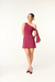 Vestido Curto Assimétrico de Amarração no Braço com Short - loja online
