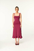 Vestido Midi Evasê com Babados - Zaleski
