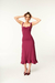 Vestido Midi Evasê com Babados - comprar online
