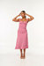 Vestido Midi Evasê com Babados
