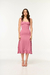 Vestido Midi Evasê com Babados na internet