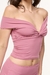 Top ombro a ombro com detalhe torcido no busto - comprar online