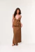 Saia Longa com Cós Dobrável (Suede) - comprar online