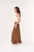 Saia Longa com Cós Dobrável (Suede) - comprar online