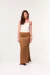 Saia Longa com Cós Dobrável (Suede) - comprar online