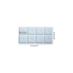 Molde Silicona Vela Resina 8 Cuadrado - comprar online