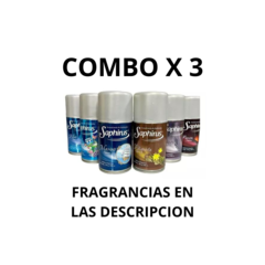 Fragancias Saphirus Repuestos Aromatizador Pack X 3 Unidades
