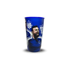 Copo Oficial Cruzeiro – Trio Celeste 2025 | Matheus Pereira, Christian e Fabrício Bruno – Só Ídolos - Soidolos / Produtos Oficiais e Exclusivos dos Maiores Clubes do Brasil