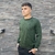 SWEATER POLO JASPEADO VERDE OLIVA - Tienda Argentina