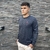SWEATER POLO JASPEADO GRIS OSCURO - Tienda Argentina