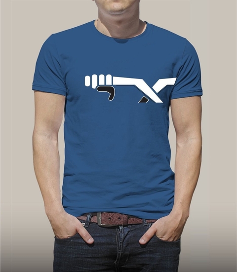 Camiseta 1/2 logo azul 2025