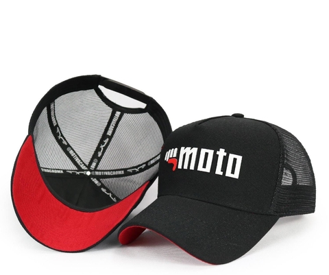 Boné moto preto com vermelho 2025