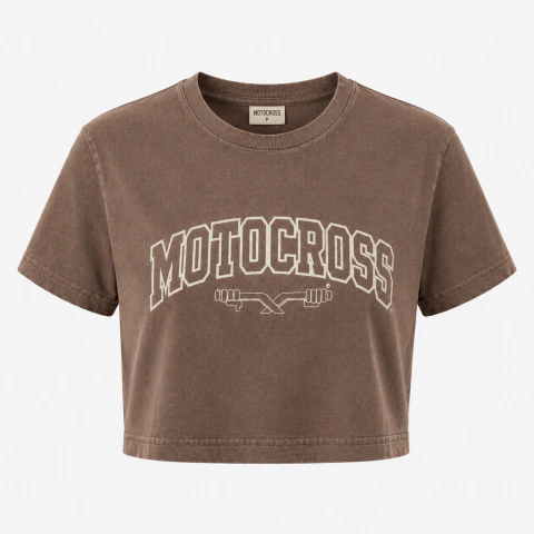 Cropped motocross marrom 2026