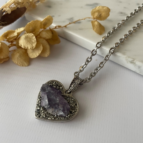 Collar Mireia Amatista Pirita
