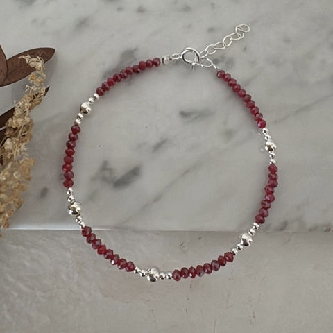 Pulsera Bordeaux (plata 925) - comprar online