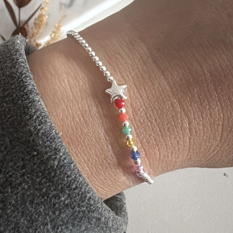 Pulsera 7 chakras star (plata 925) - comprar online