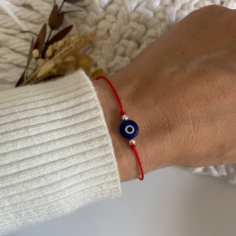 Pulsera hilo Ojo Turco (plata 925)