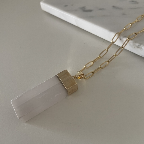 Collar Selenita XL Gold