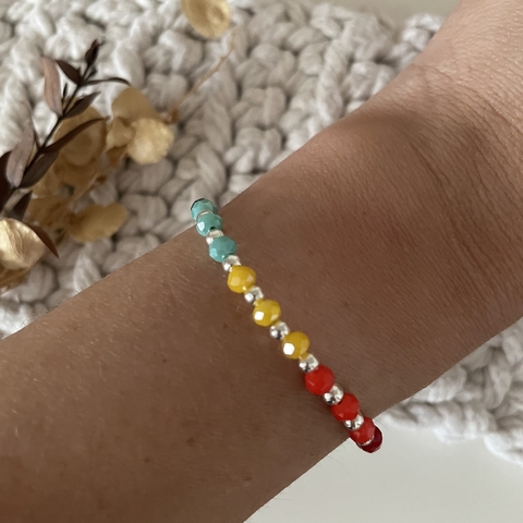 Pulsera 7 chakras mini cristales