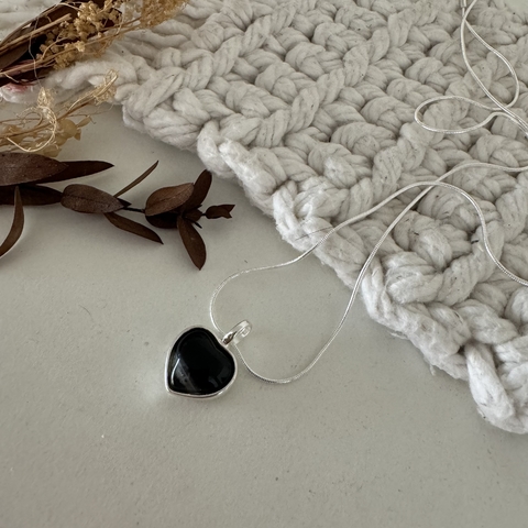 Collar Julieta (agata negra) - comprar online
