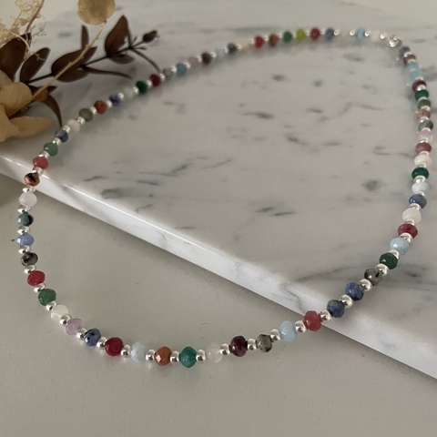 Collar Clementina Colores (plata 925)