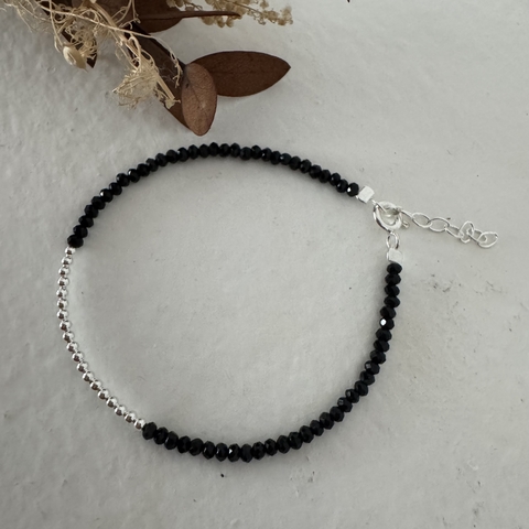Pulsera Bali cristales (plata 925) -Negra - comprar online