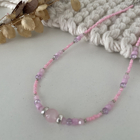 Collar Helena Cuarzo rosa