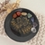 Platito ceramica Cristales negro con piedras