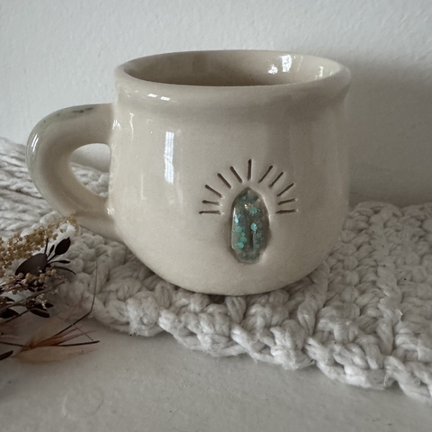 Taza Cristal Glitter green - comprar online