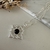 Collar Nudo Agata negra