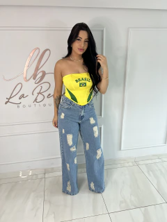 Calça Wide Destroyed