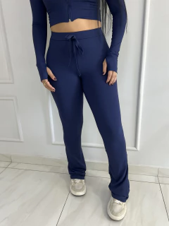 Calça Flare Poliamida (Azul)